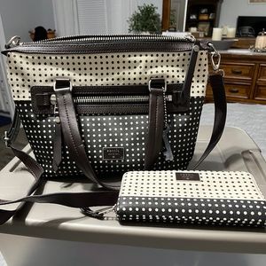 Fossil Shoulder/Crossbody Bag with Matching Wallet